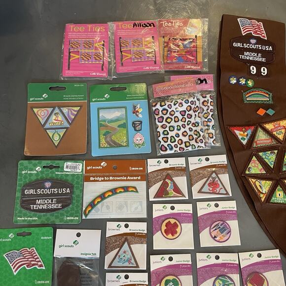 86 Girl Scouts Brownies Daisy Badges Patches Pins Vests Sashes Lot 2014/2015 - Picture 5 of 11